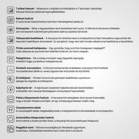 Lauben Toaster 900BC Kenyérpirító